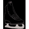 BLACK FIGURE SKATE PIN ICE SKATING PIN